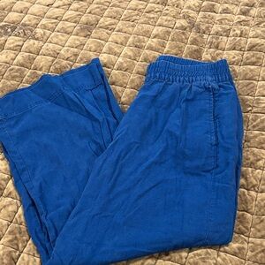 Royal Blue wide leg linen pants